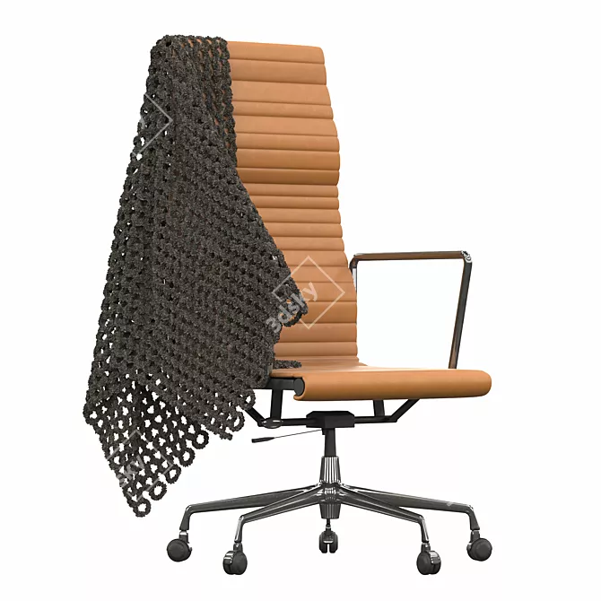 Luxury Leather Office Chair 3D model image 3