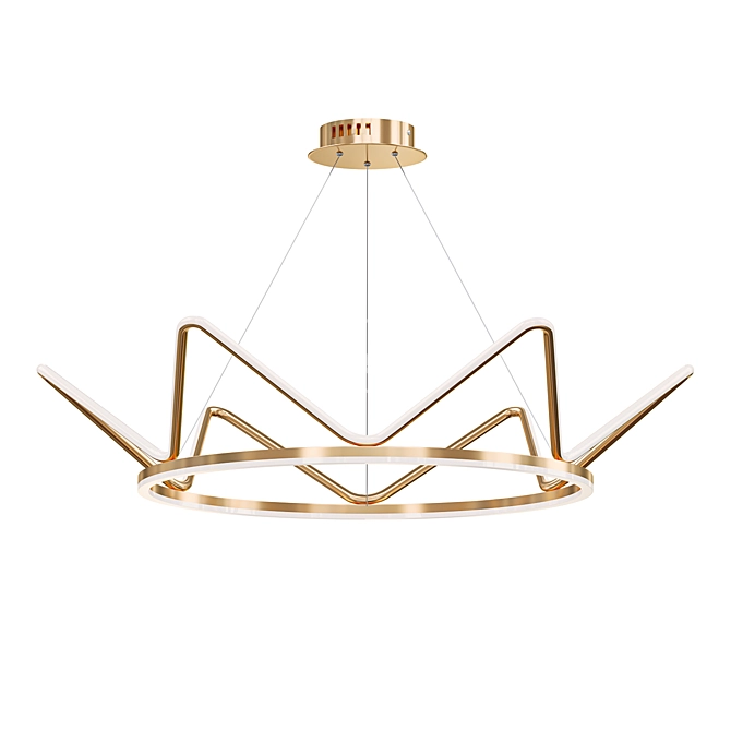 Nordic Crown LED Chandelier 3D model image 1