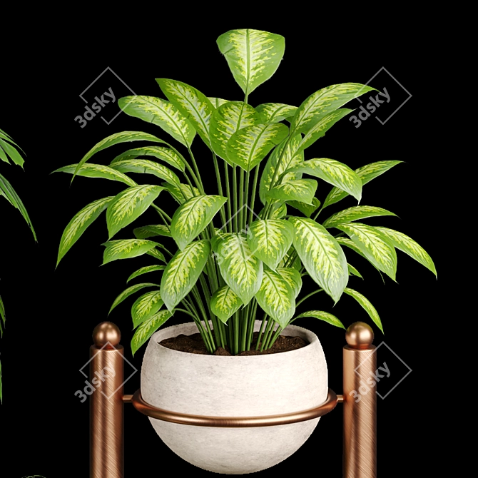 Tropical Oasis Indoor Plants 3D model image 5