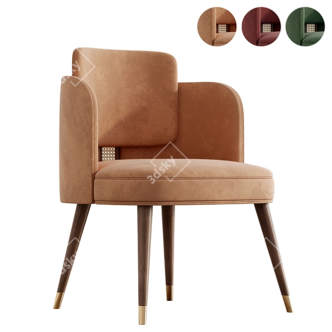 Elegant Dining Chair - Mezzo Collection 3D model image 1