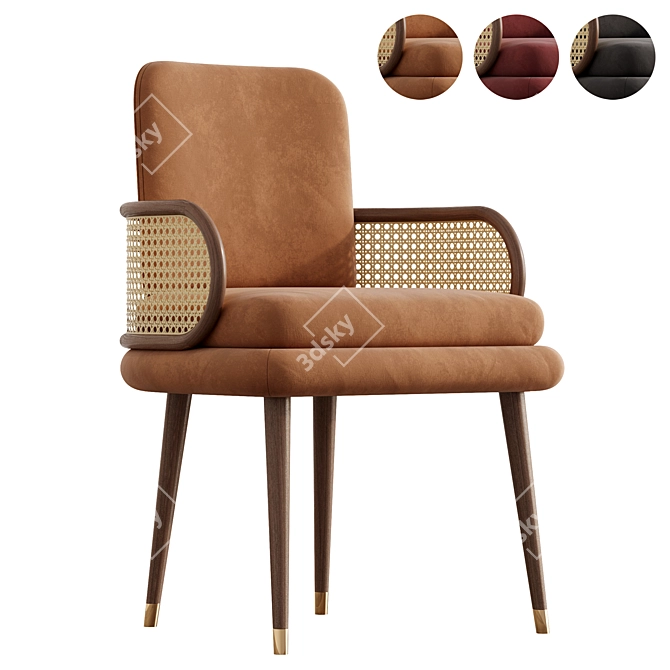 Elegant Blakey Dining Chair 3D model image 1