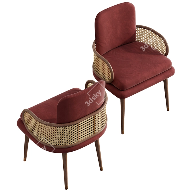 Elegant Blakey Dining Chair 3D model image 3