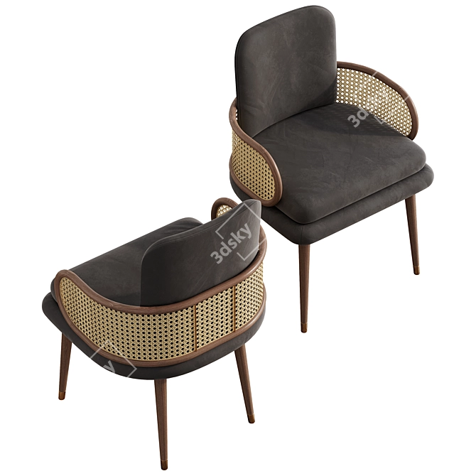 Elegant Blakey Dining Chair 3D model image 4