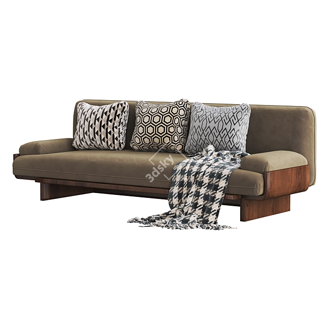 Luxurious Baxter Bardot Sofa: Unparalleled Elegance in 3D 3D model image 4