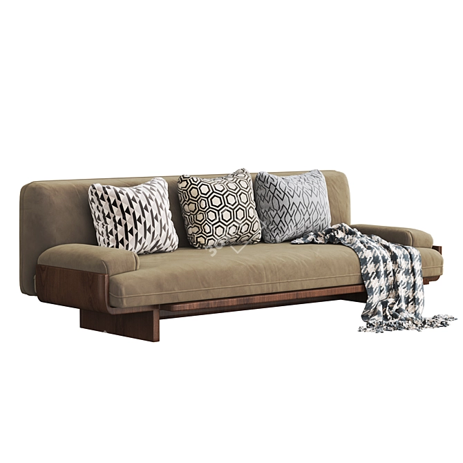 Luxurious Baxter Bardot Sofa: Unparalleled Elegance in 3D 3D model image 5