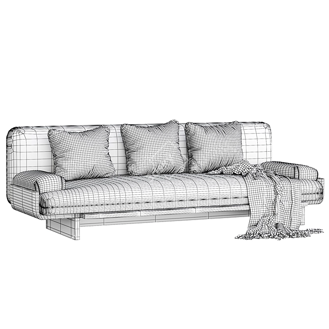 Luxurious Baxter Bardot Sofa: Unparalleled Elegance in 3D 3D model image 7