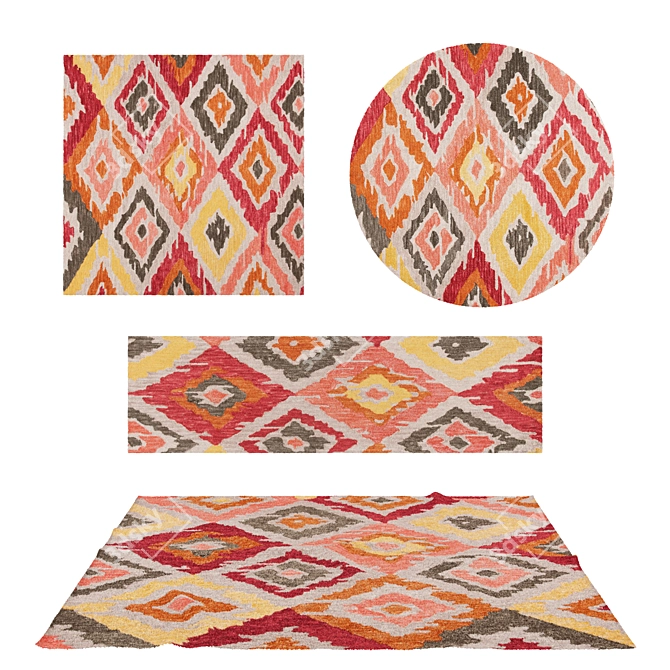 Versatile Set of 8 Rugs: No 367 3D model image 1