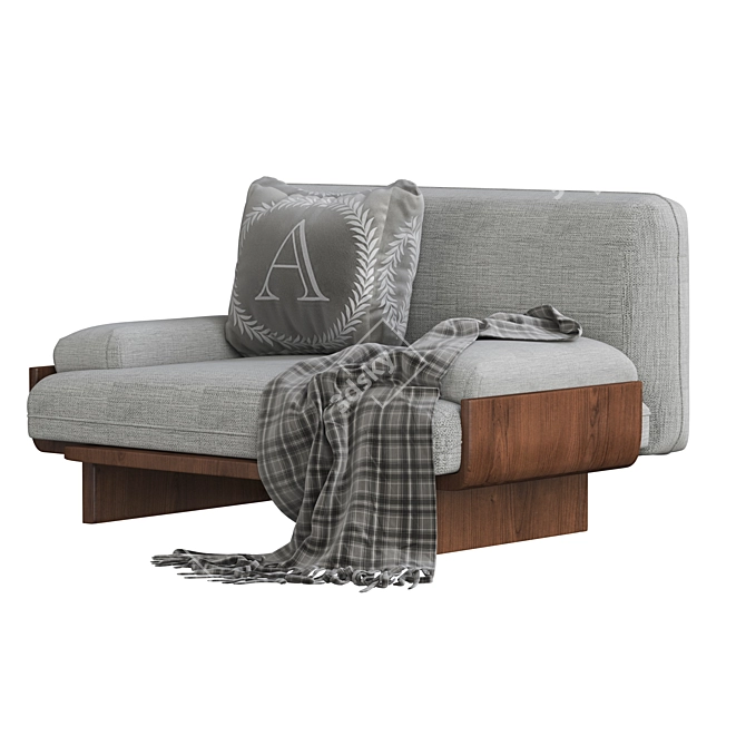 Bardot Armchair: Timeless Elegance for Your Home 3D model image 1