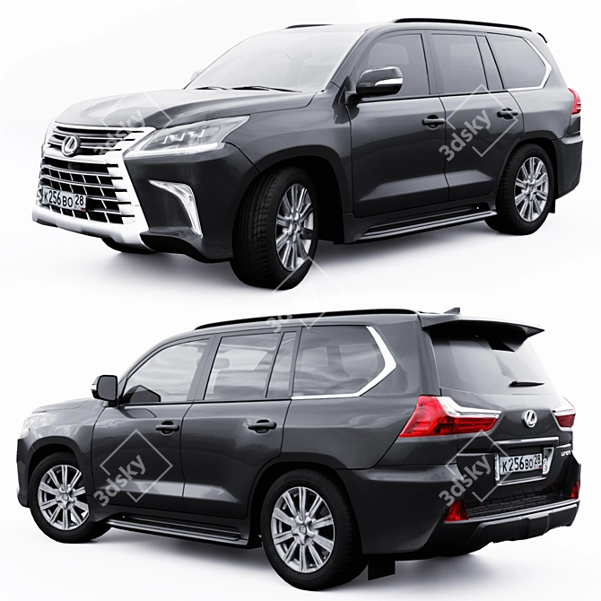 All-Weather Lexus LX570: Conquer Every Season 3D model image 2