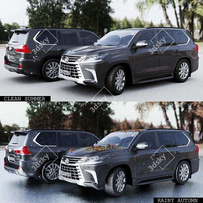 All-Weather Lexus LX570: Conquer Every Season 3D model image 4