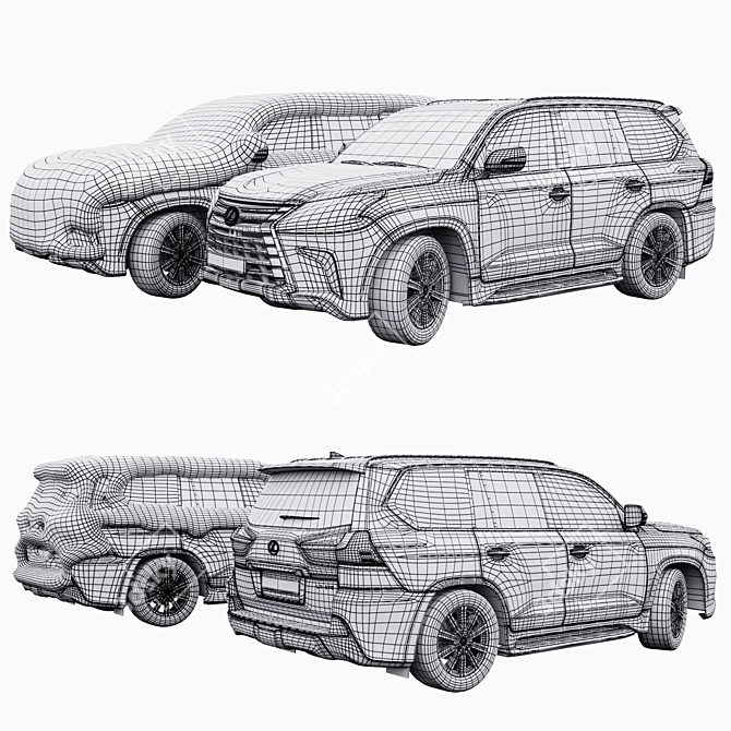 All-Weather Lexus LX570: Conquer Every Season 3D model image 8