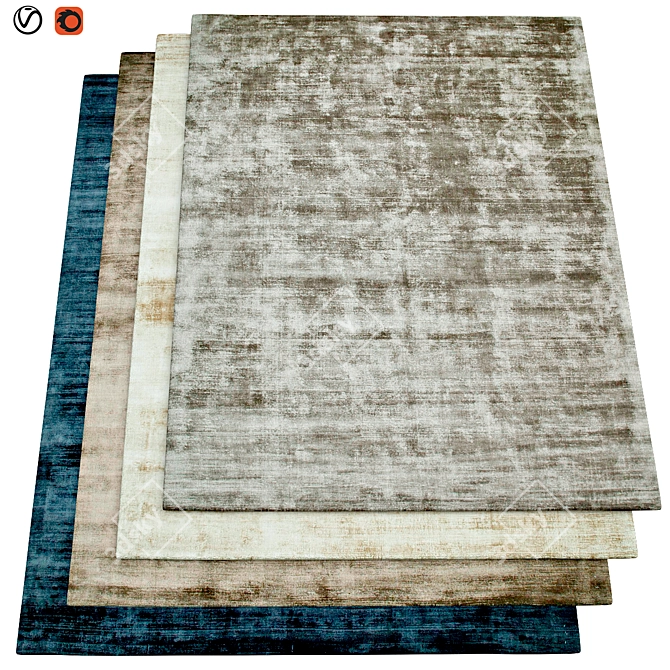 High-Quality Textured Carpets 3D model image 1