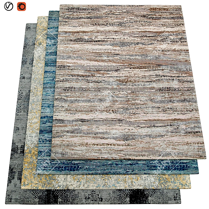 Luxury Textured Carpets | 200x300cm 3D model image 1