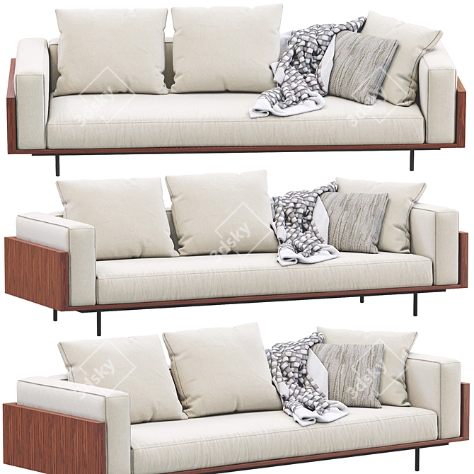 Minotti Brasilia Sofa: Modern Elegance for Your Space 3D model image 1