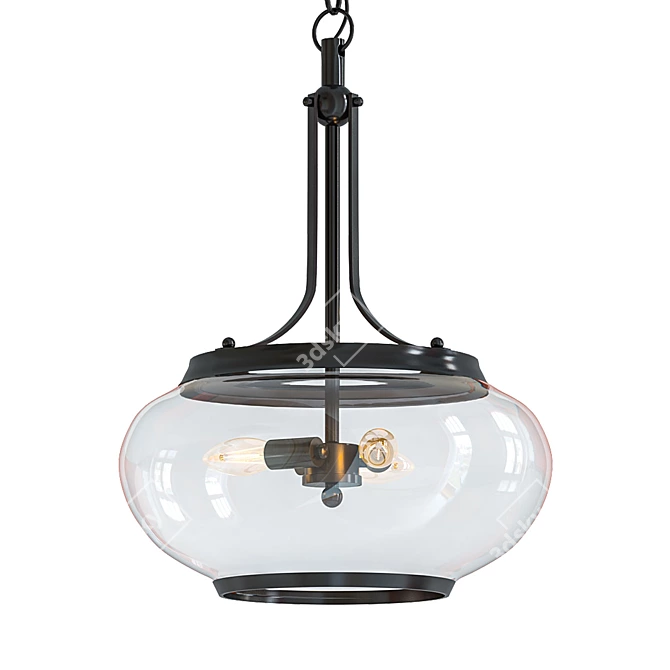 Largo 14: Oil Rubbed Bronze Pendant Light 3D model image 1