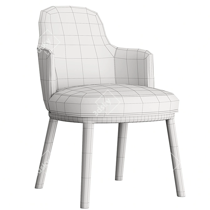 Elegant Armrest Chair: Lucylle 3D model image 6