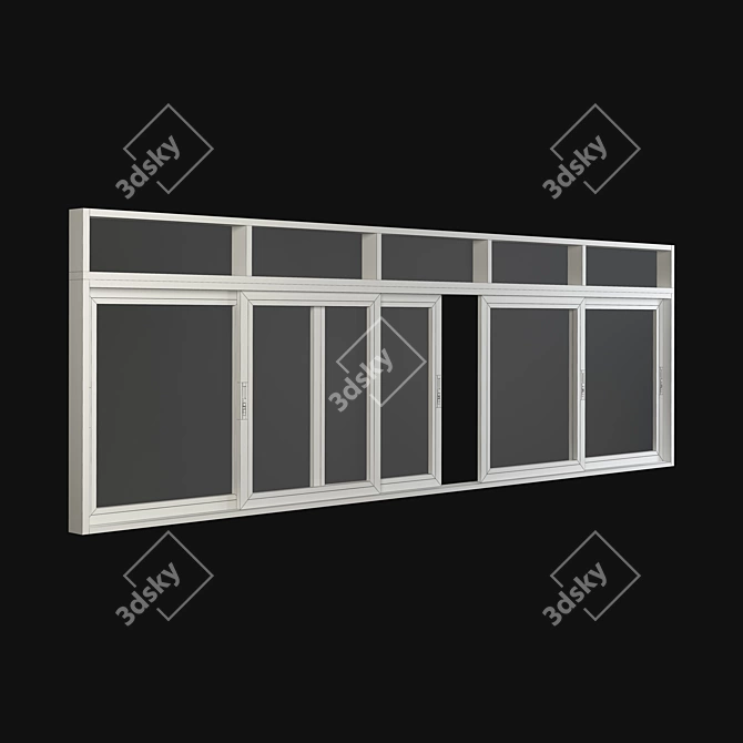 Sleek Aluminum Sliding Doors & Windows 3D model image 3