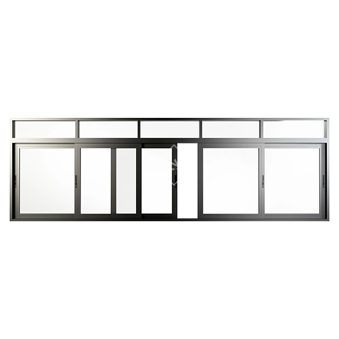 Sleek Aluminum Sliding Doors & Windows 3D model image 5