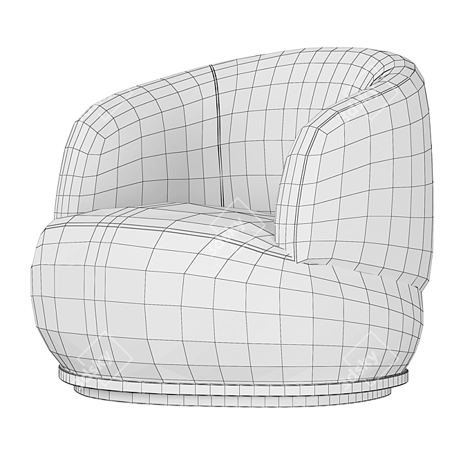  Orbit Armchair: Sleek and Stylish Seating Solution 3D model image 6