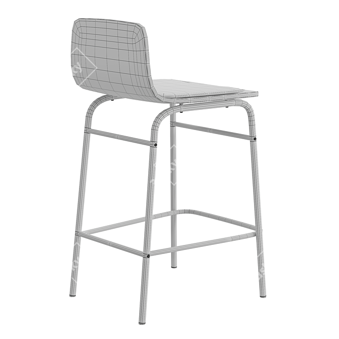 Elegant Blutante Bar Stool: La Redoute's Finest 3D model image 6