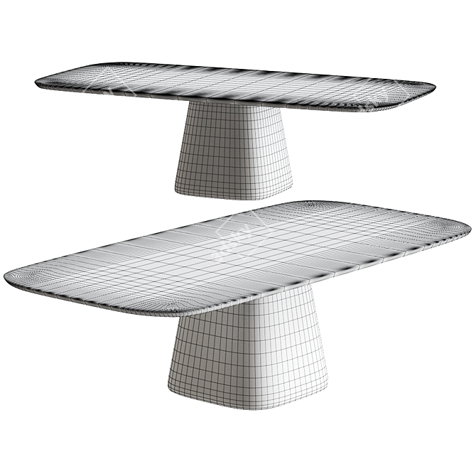 Elegant ALLURE O Table: Vray & Corona 3D model image 2