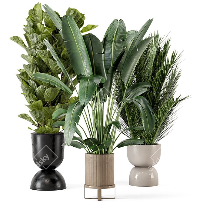 Ferm Living Bau Pot: Stylish Indoor Plants 3D model image 1