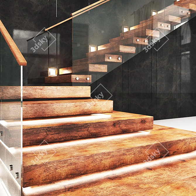 Modern Staircase Design - 2016 Edition 3D model image 3