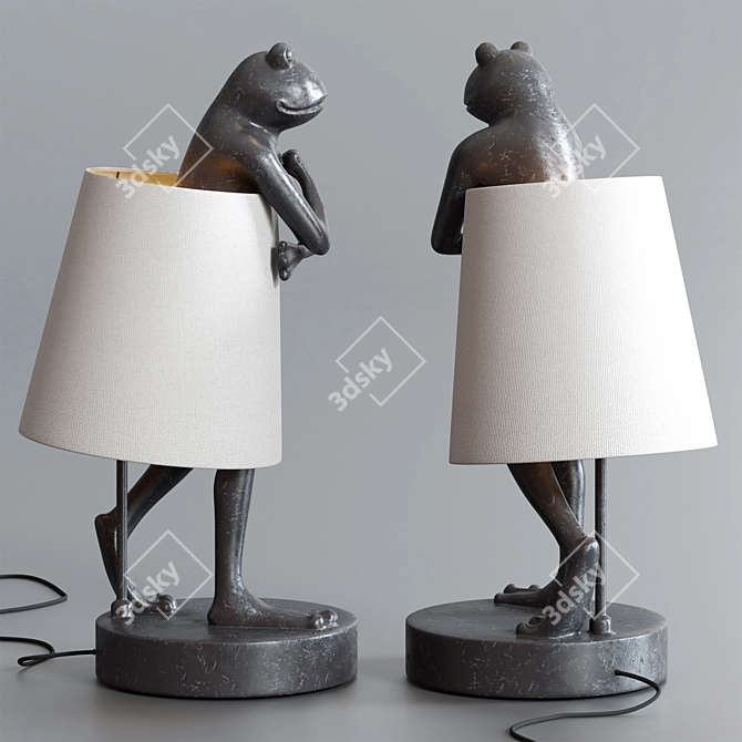 Charming Frog Table Lamp 3D model image 2