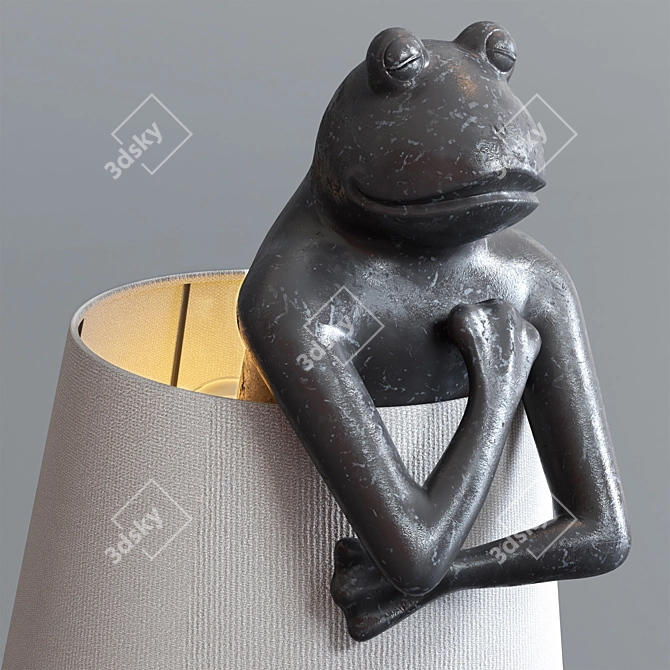 Charming Frog Table Lamp 3D model image 3