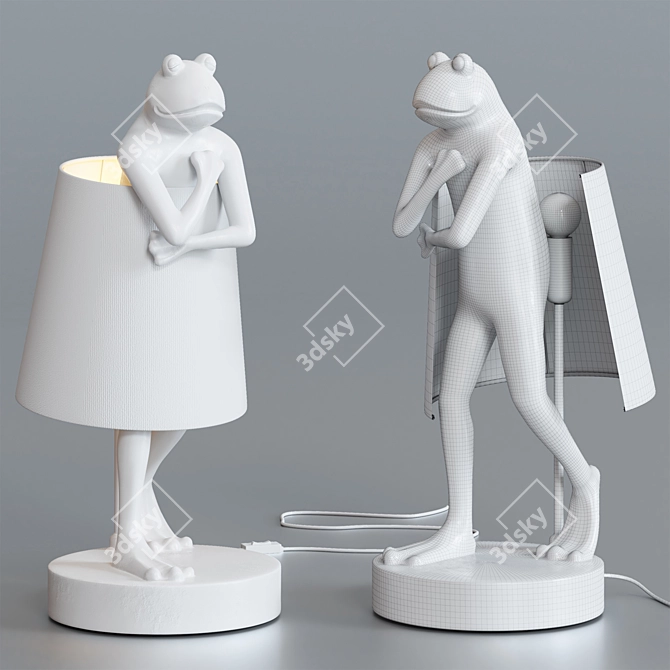 Charming Frog Table Lamp 3D model image 6