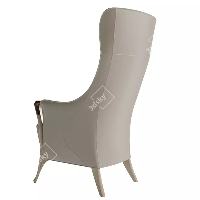 Luxury Giorgetti Progetti High-back Leather Armchair 3D model image 3