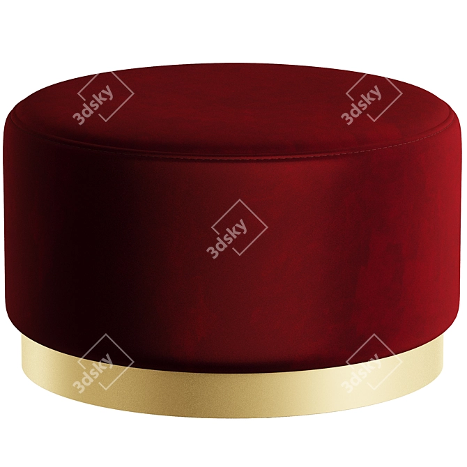 Romatti Sidetable Pouf - Stylish and Functional 3D model image 2