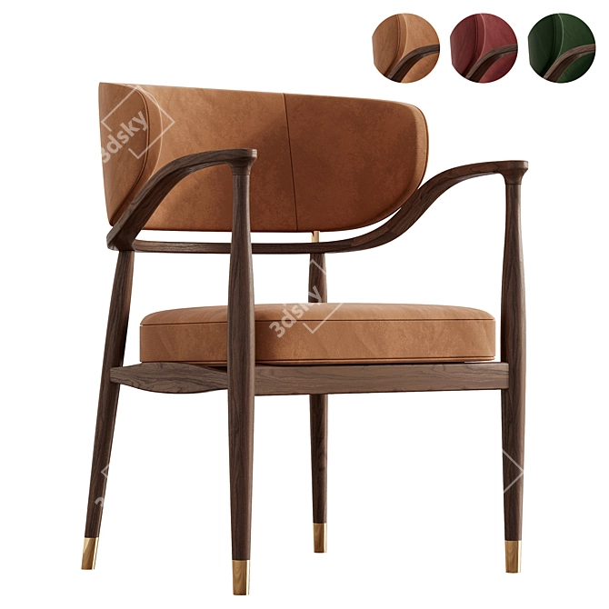 Mason Dining Chair - Elevated Elegance 3D model image 1