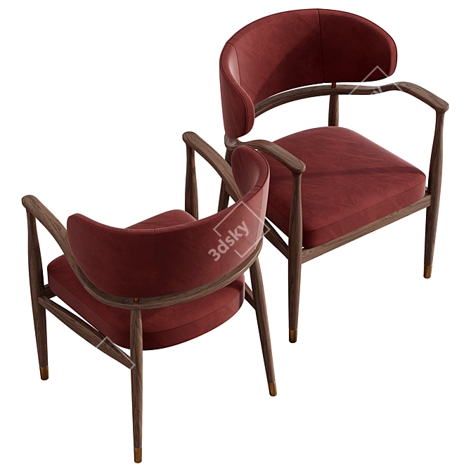 Mason Dining Chair - Elevated Elegance 3D model image 3