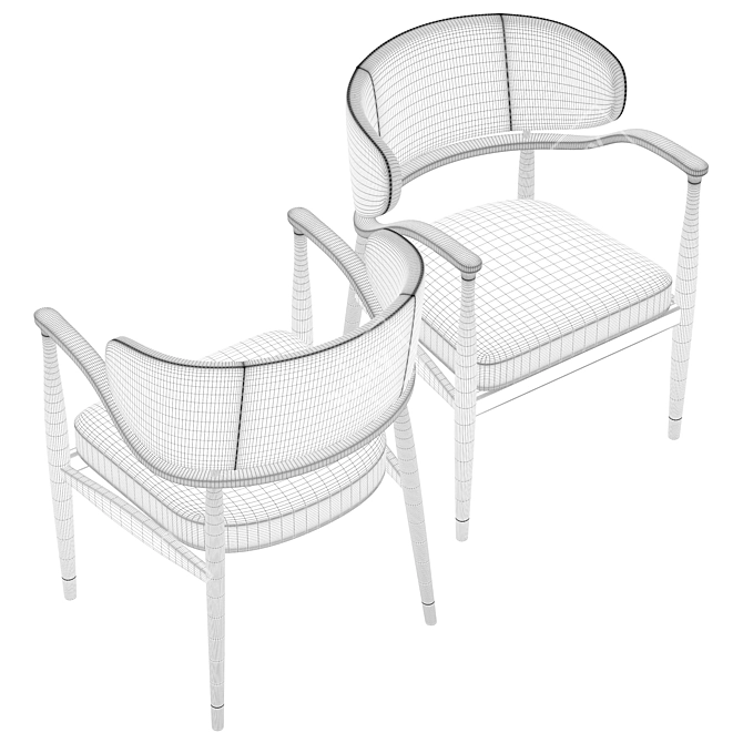 Mason Dining Chair - Elevated Elegance 3D model image 5