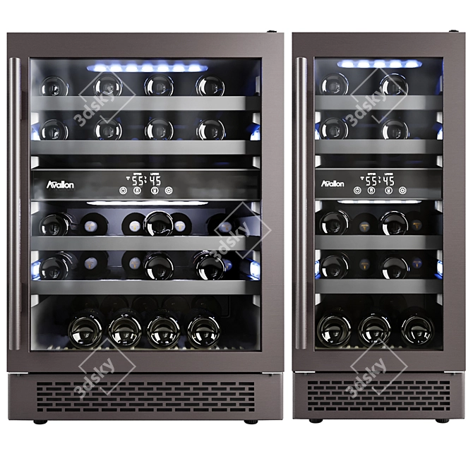 Avallon Wine Cooler: Stylish, Spacious Storage 3D model image 2