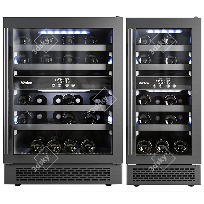 Avallon Wine Cooler: Stylish, Spacious Storage 3D model image 3