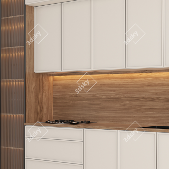 Sleek 2015 Kitchen Design 3D model image 7