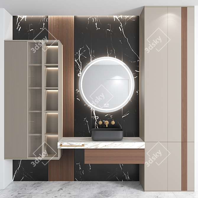 Elegant Bath Set for a Luxurious Bathroom 3D model image 1