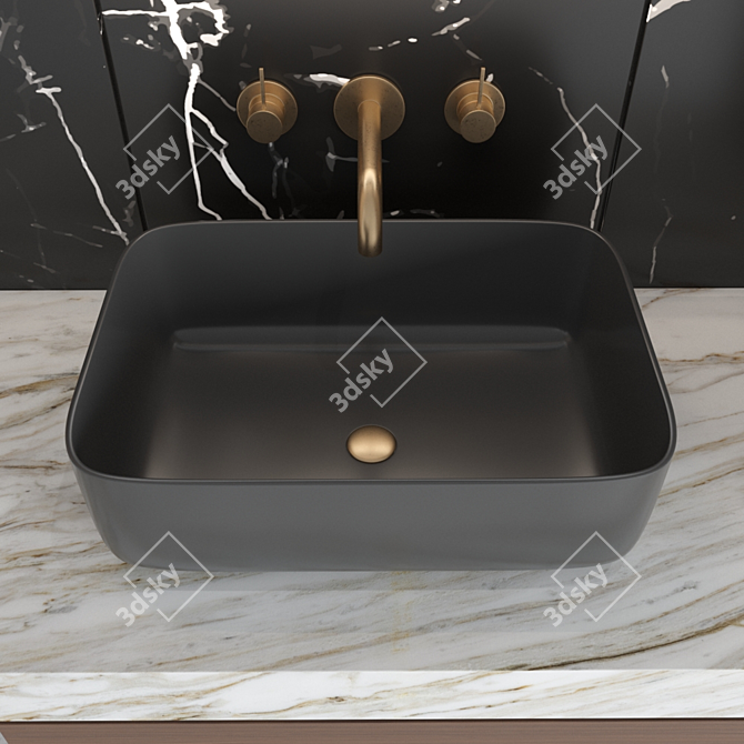 Elegant Bath Set for a Luxurious Bathroom 3D model image 3