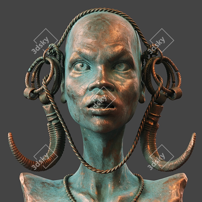 Mursi Woman 2013: Tribal Beauty 3D model image 3