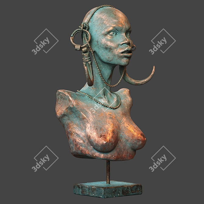 Mursi Woman 2013: Tribal Beauty 3D model image 5