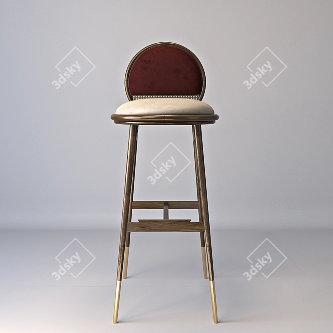 Mezzo Upholstered Bar Chair 3D model image 1