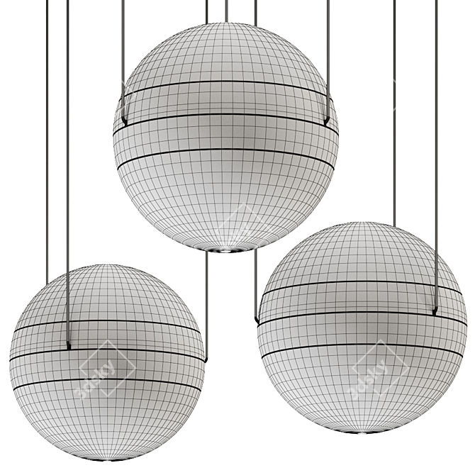 Elegant Spherical Pendant Lamp 3D model image 2