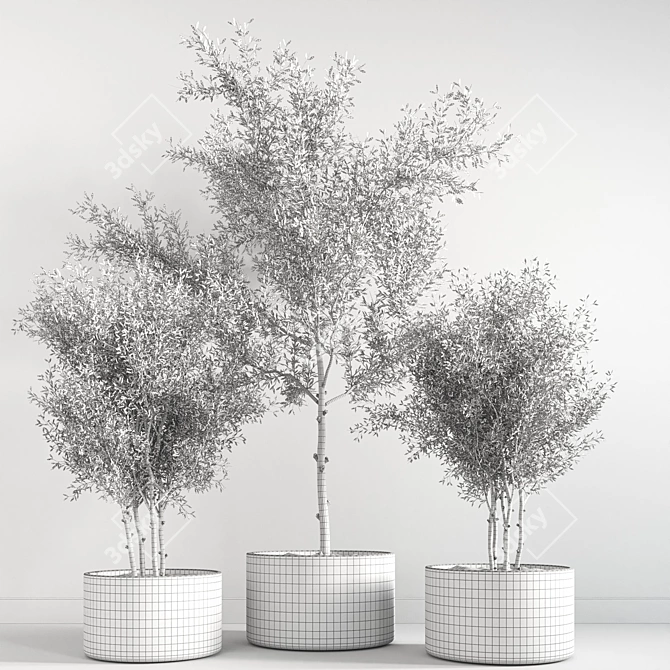 Elegant 30cm Indoor Plant Stand 3D model image 5