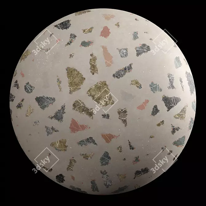 Luxury Terrazzo Marble Texture 3D model image 1