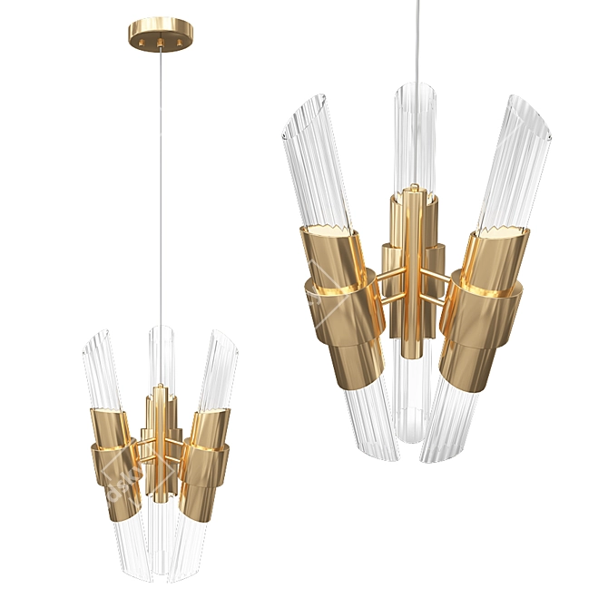 Elegant Tycho Pendant Lighting 3D model image 1