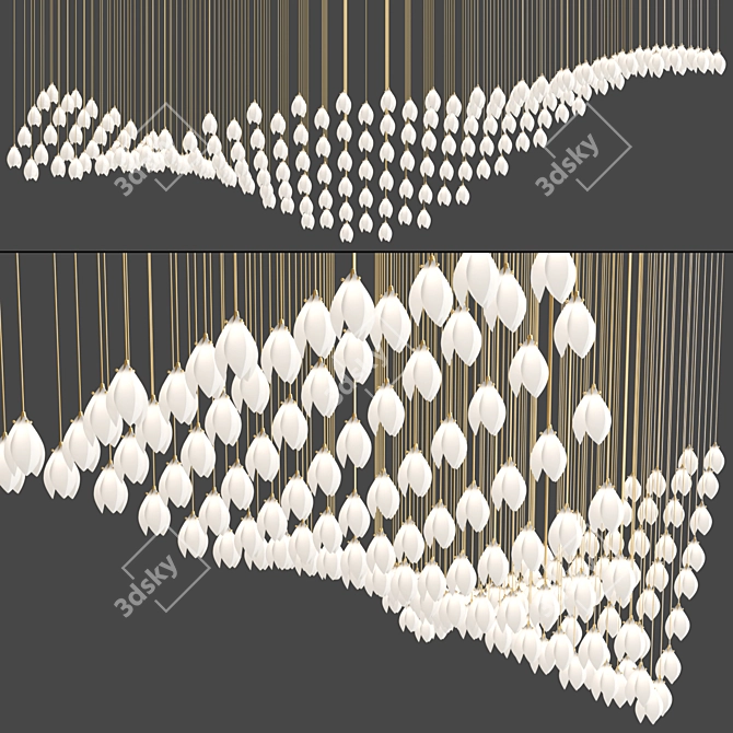 Blossoming Elegance: BLOOM CUSTOM Pendant 3D model image 2