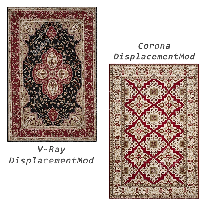 Versatile Set of 6 Rugs with Multiple Render Options 3D model image 1