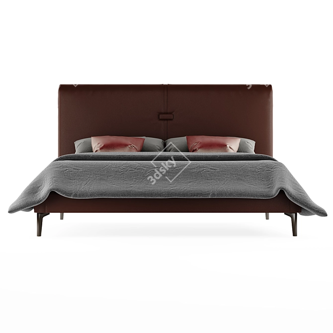 Elegant Thread Bed Frame 3D model image 2